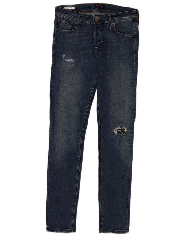 Jack & Jones Ανδρικό GLENN Distressed Slim Jeans W31 L34 Blue Cotton