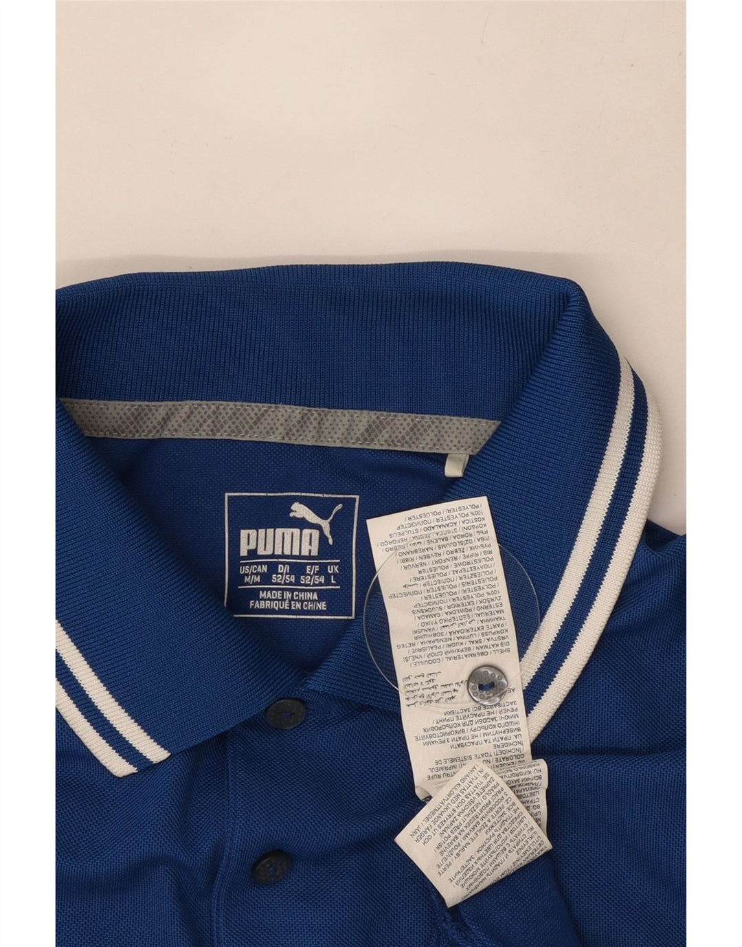 Ανδρικό πουκάμισο Polo Puma με μεγάλο μπλε πολυεστέρα