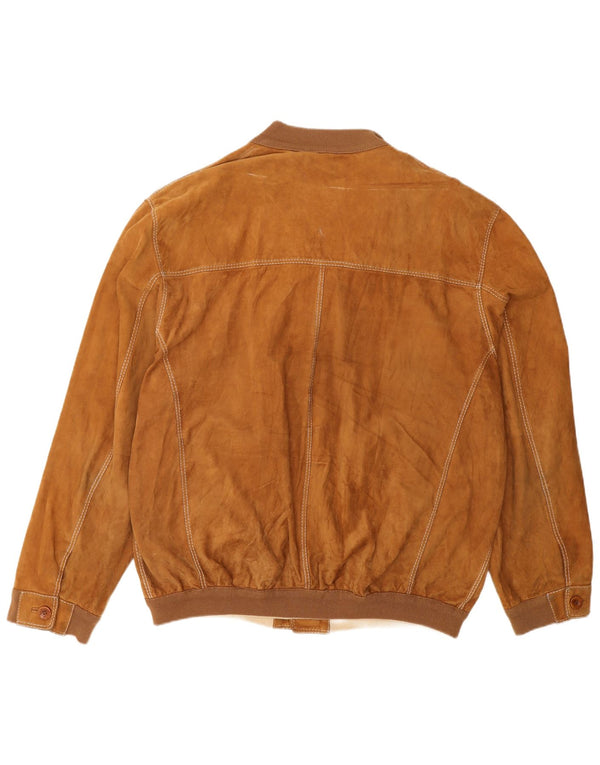 Mabrun Ανδρικό Suede Bomber Jacket IT 54 2XL Beige