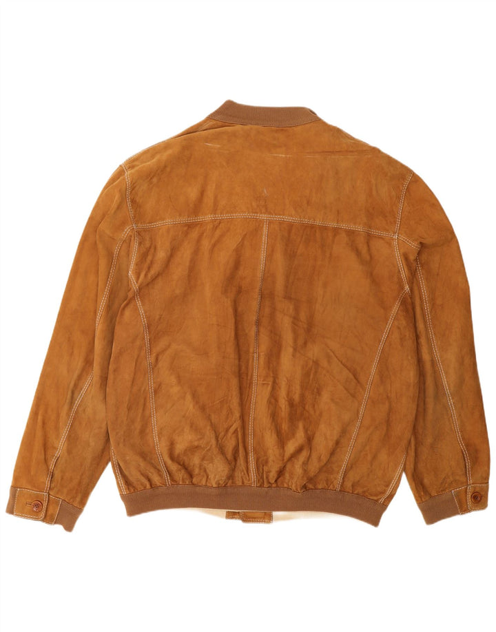 Mabrun Ανδρικό Suede Bomber Jacket IT 54 2XL Beige