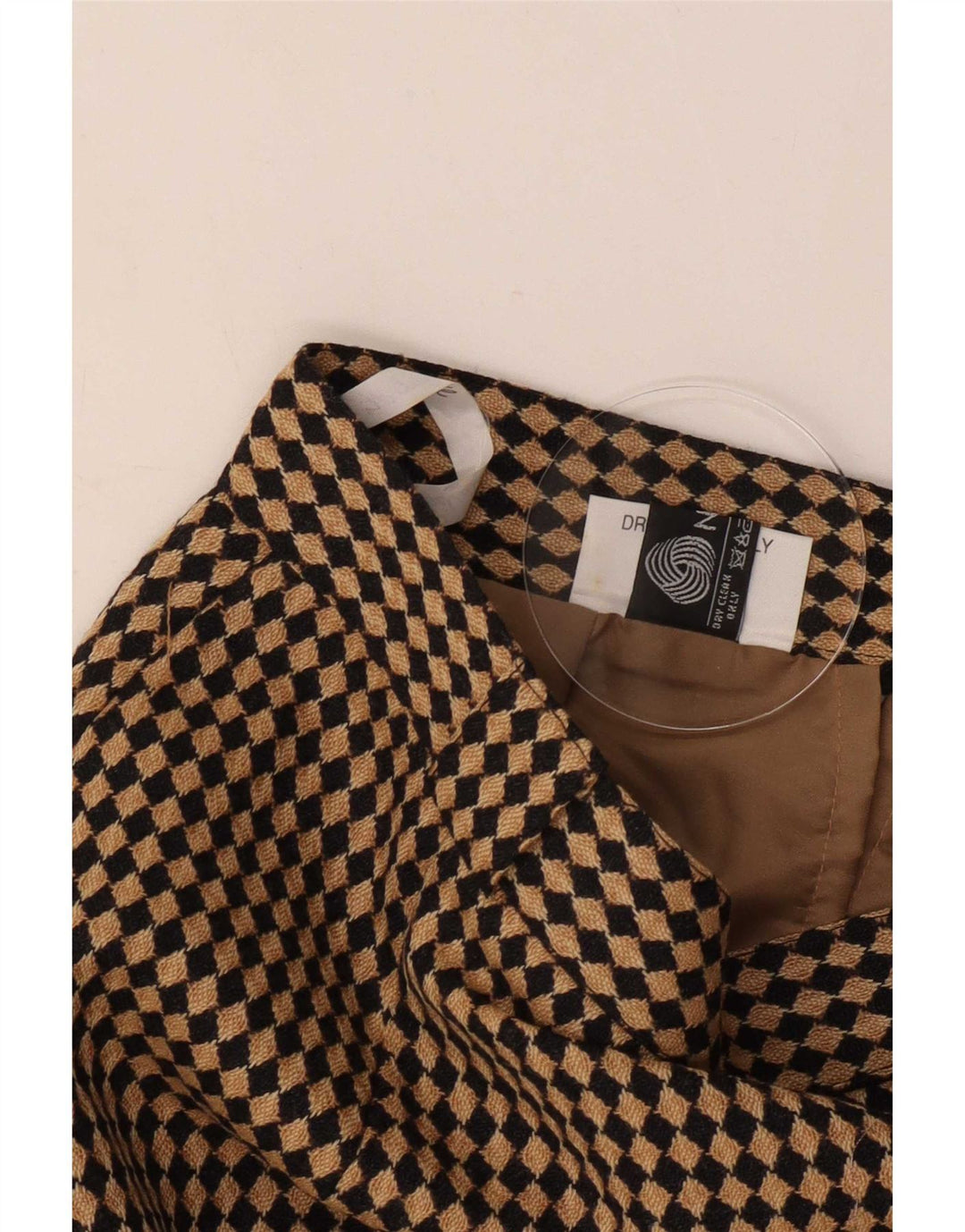 Michael H Γυναικεία Pencil Φούστα UK 12 Medium W26 Beige Argyle/Diamond Wool
