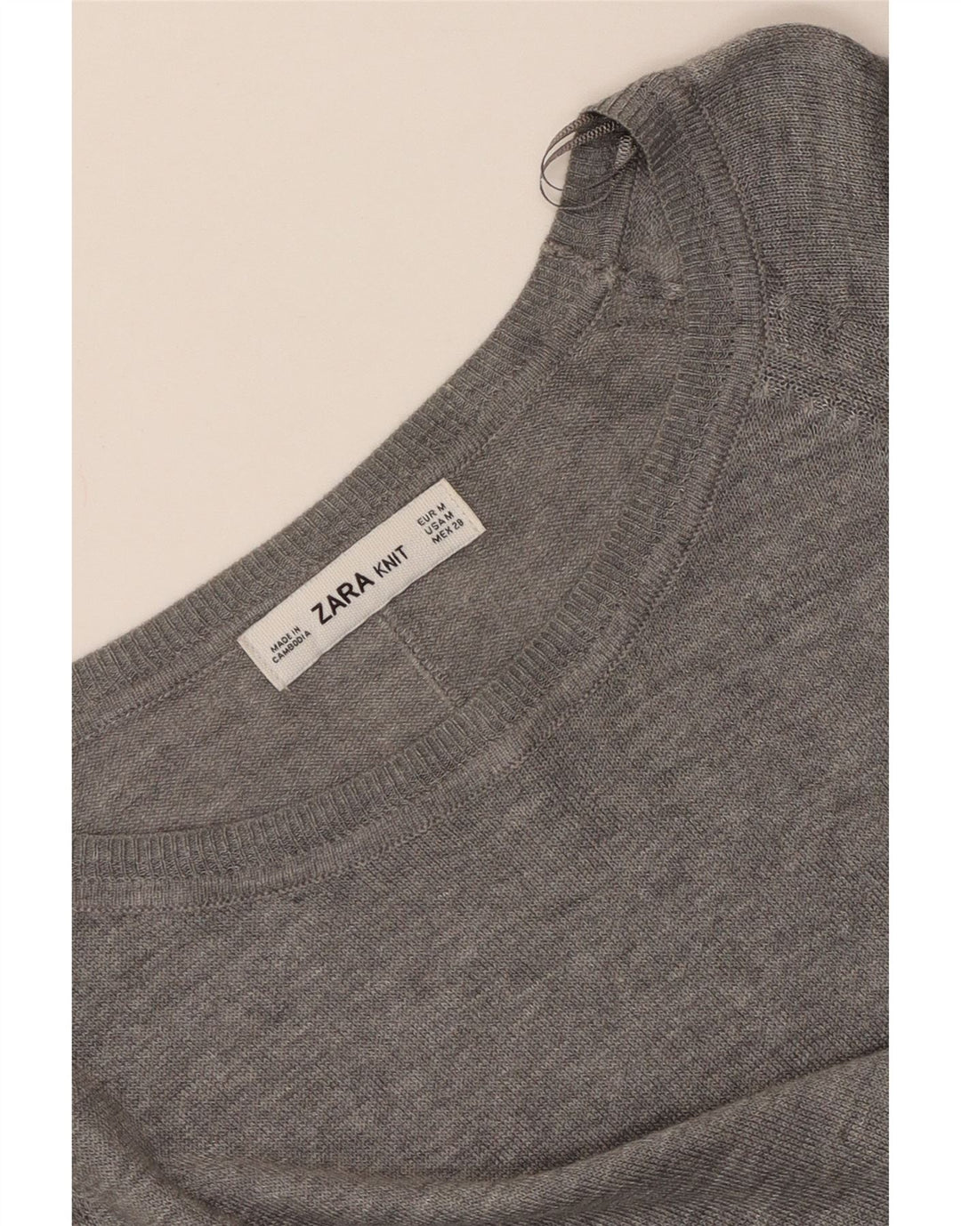 Zara Γυναικεία Μπλούζα Τοπ UK 14 Medium Grey