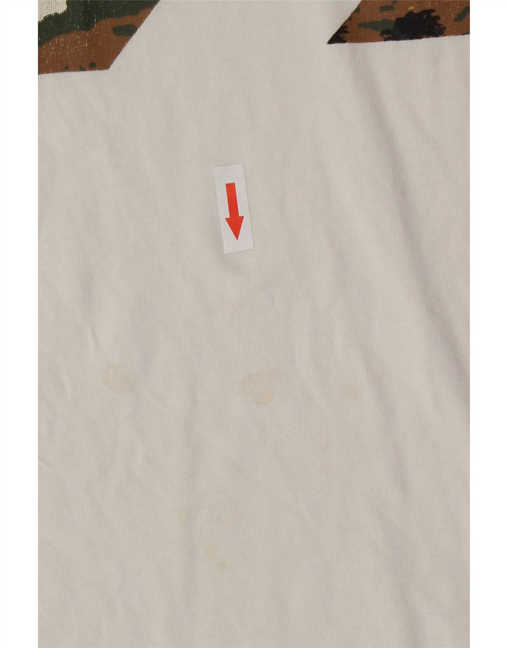 Ανδρικό γραφικό T-Shirt Converse Top από μεσαίο λευκό βαμβακερό