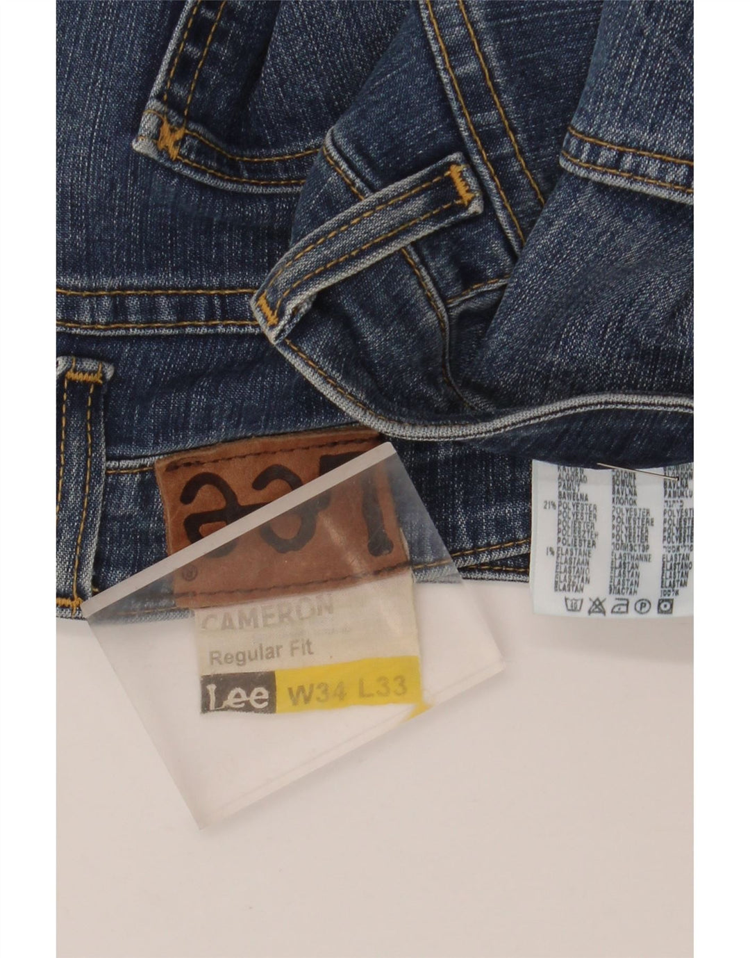 Ανδρικό τζιν ίσιο LEE Cameron Regular Fit W34 L33 Μπλε βαμβακερό