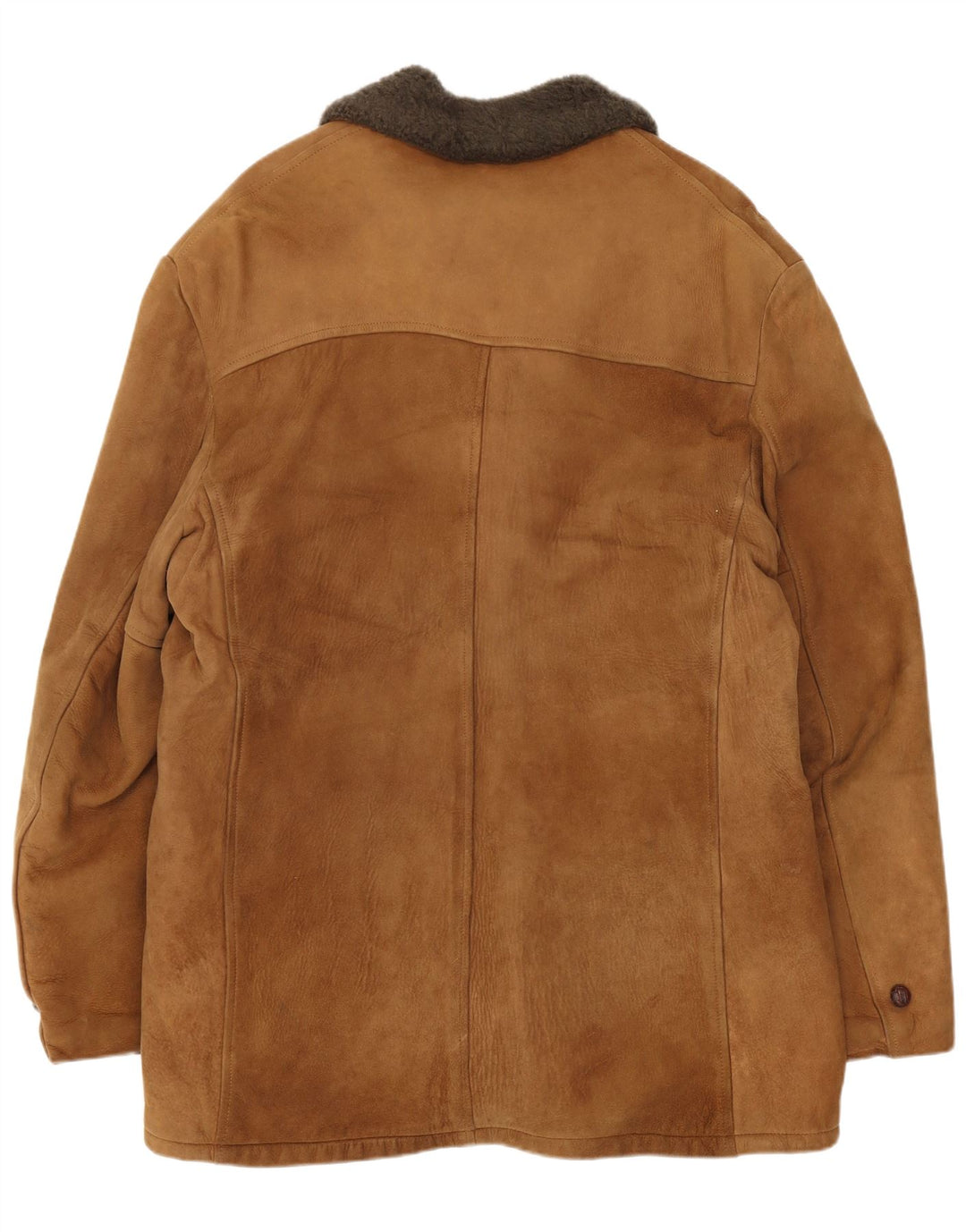Vintage Ανδρικό Shearling Jacket UK 38 Medium Brown