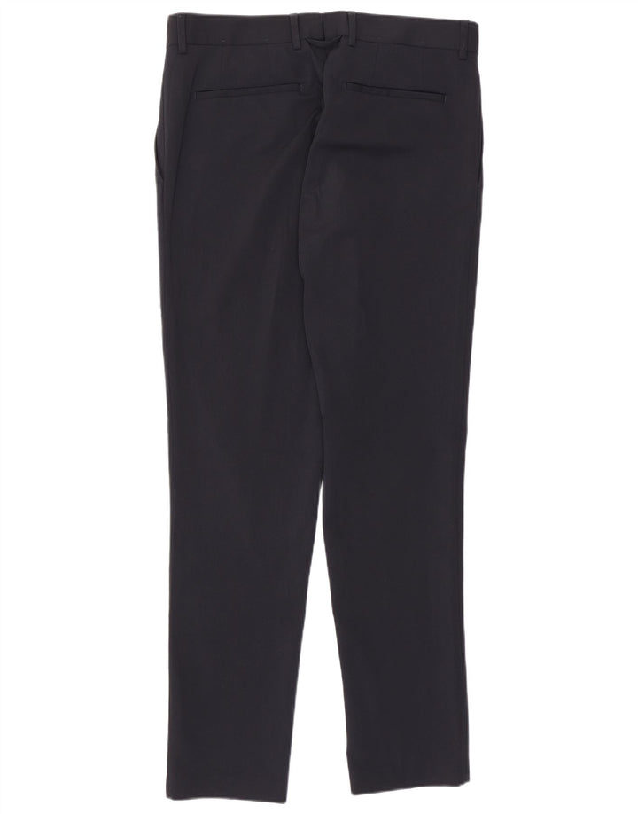 Zara Ανδρικό Slim Casual Παντελόνι EU 40 Medium W31 L30 Navy Blue Polyester
