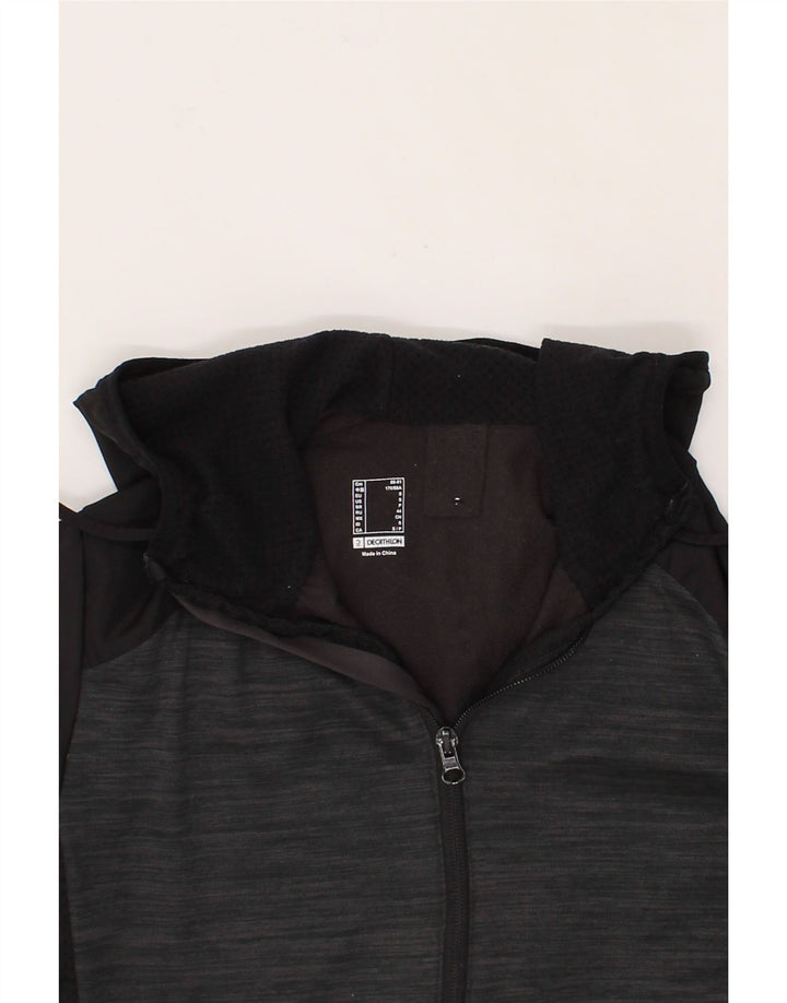 DECATHLON Mens Zip Hoodie Sweater Small Grey Colourblock Polyester Vintage Decathlon and Second-Hand Decathlon from Messina Hembry 