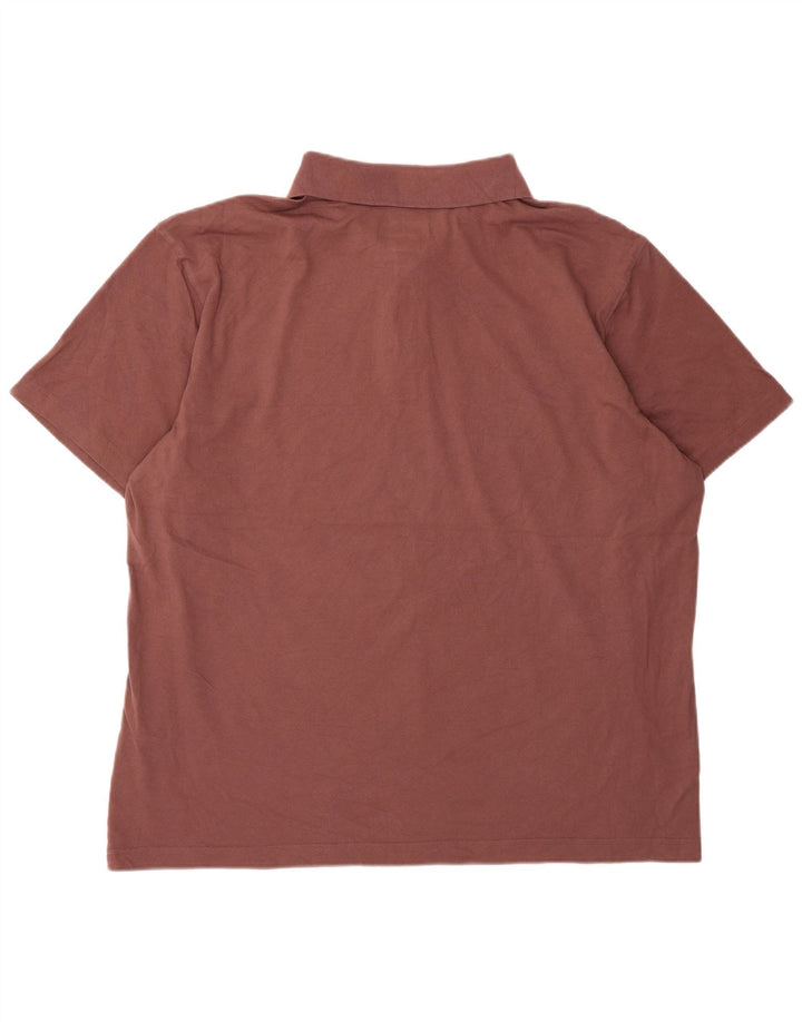 COLUMBIA Mens Active Polo Shirt XL Brown Polyester