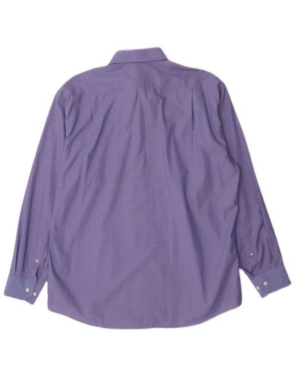 Ανδρικό πουκάμισο Marks & Spencer Μέγεθος 41 16 Large Blue Cotton Classic