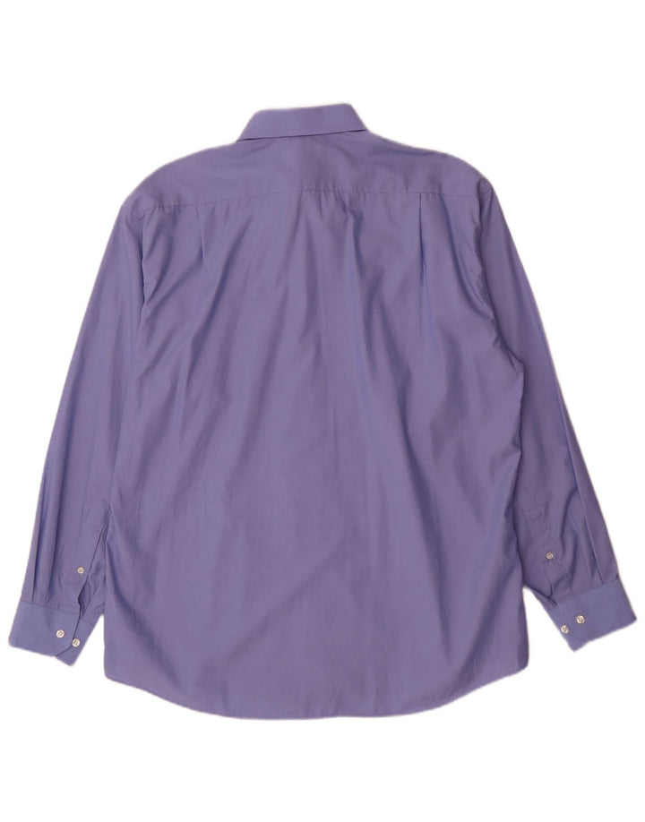 Ανδρικό πουκάμισο Marks & Spencer Μέγεθος 41 16 Large Blue Cotton Classic