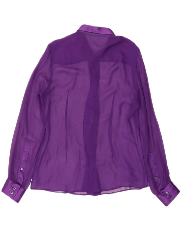 Dolce & Gabbana Womens See Through Shirt Μπλούζα UK 14 Medium Purple