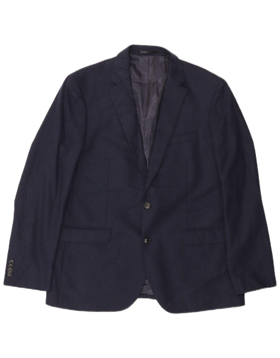 John Lewis Ανδρικό σακάκι 2 κουμπιών UK 44 2XL Navy Blue Wool