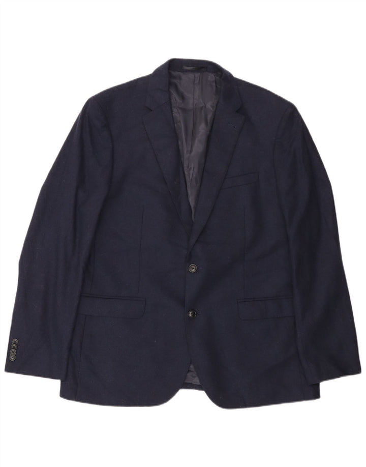 John Lewis Ανδρικό σακάκι 2 κουμπιών UK 44 2XL Navy Blue Wool