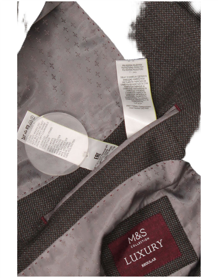 Marks & Spencer Ανδρικό μπουφάν blazer κανονική εφαρμογή με 2 κουμπιά UK 46 XL Grey