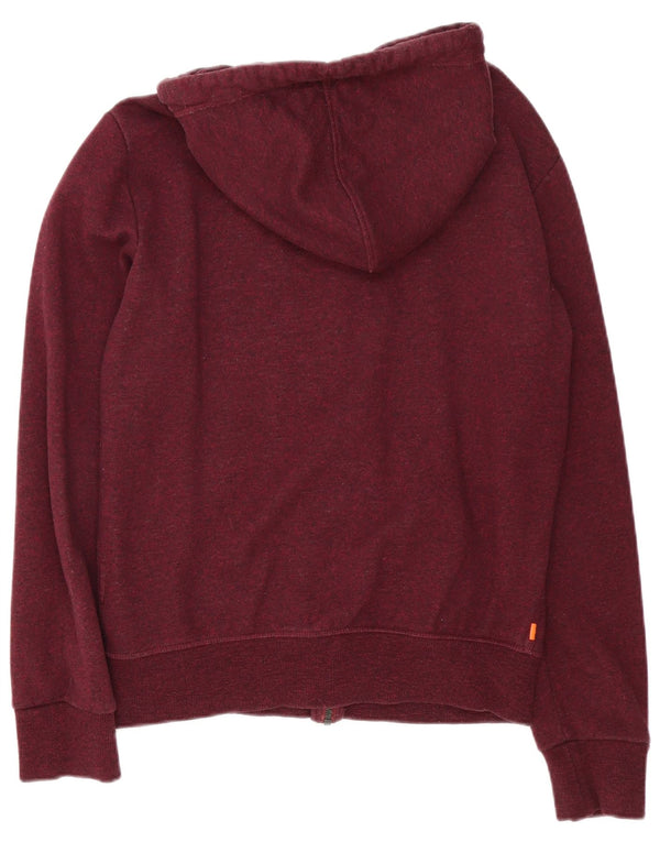 Ανδρικό πουλόβερ με κουκούλα με φερμουάρ Superdry Μικρό βαμβακερό μπορντό