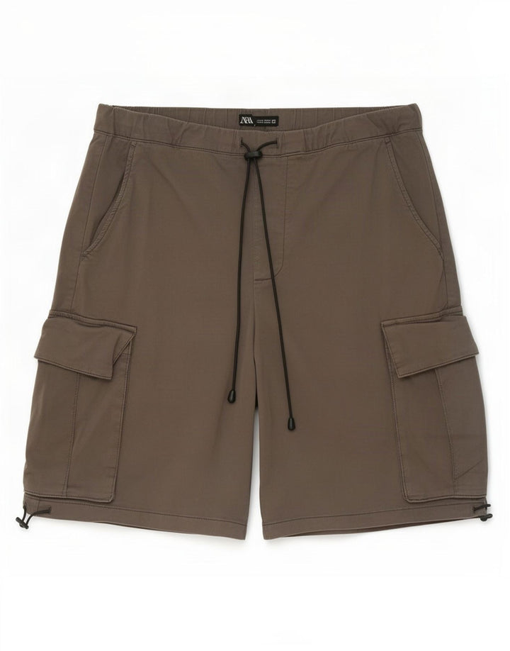 Zara Ανδρικό σορτς Cargo Medium W31 Γκρι βαμβακερό