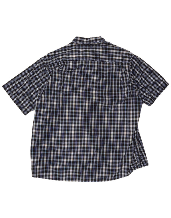 Ανδρικό κοντομάνικο πουκάμισο Lee 2XL Navy Blue Check Cotton
