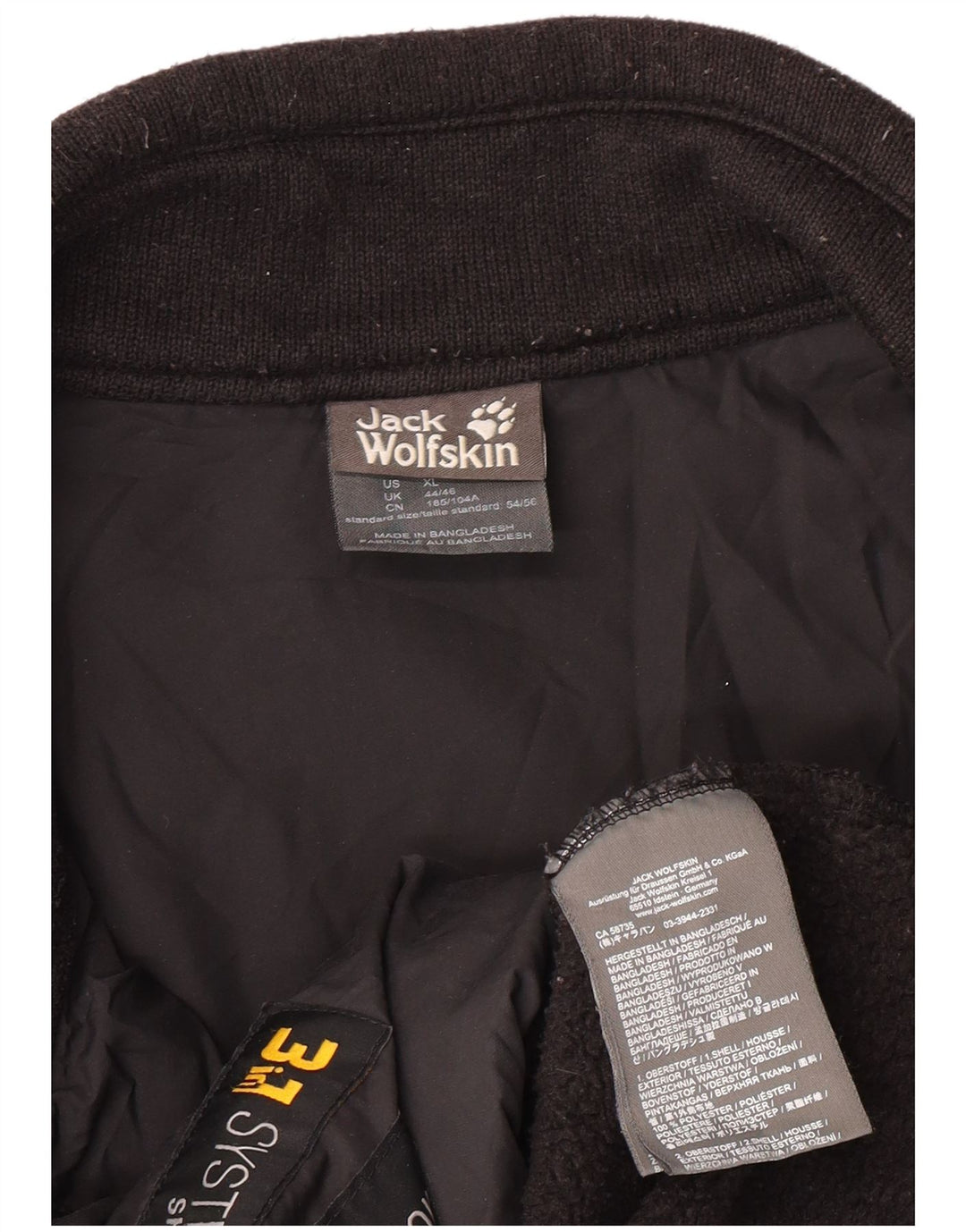 JACK WOLFSKIN Ανδρικό Fleece Jacket UK 44/46 XL μαύρο πολυεστέρα
