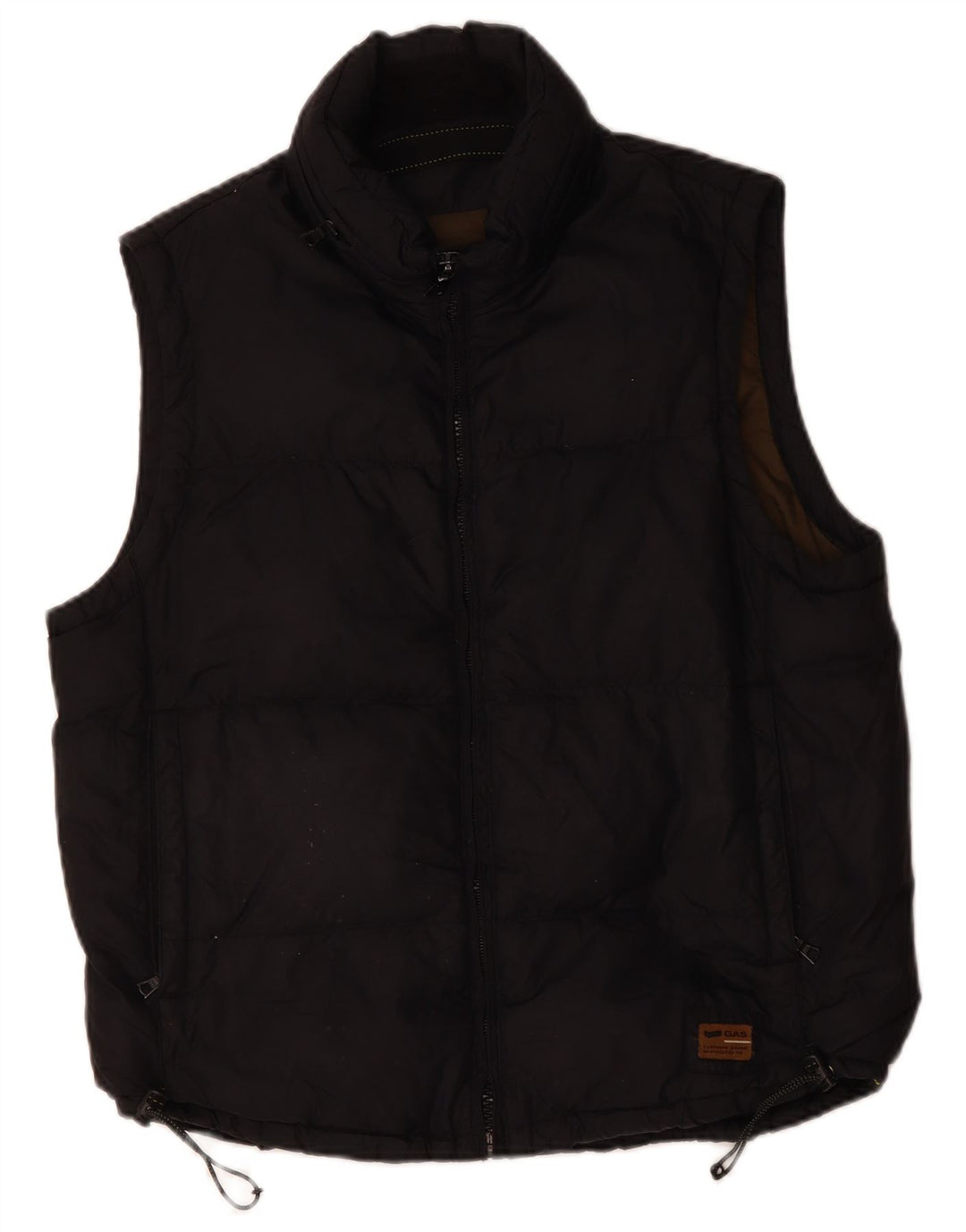 Μεγάλος μαύρος πολυεστέρας Gas Mens Padded Gilet UK 40