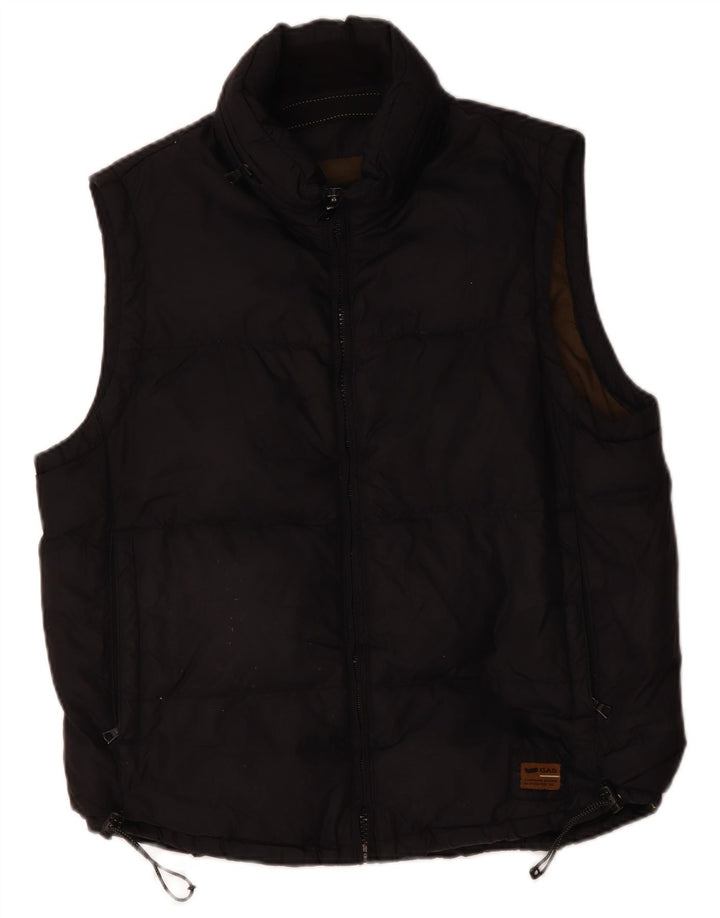 Μεγάλος μαύρος πολυεστέρας Gas Mens Padded Gilet UK 40