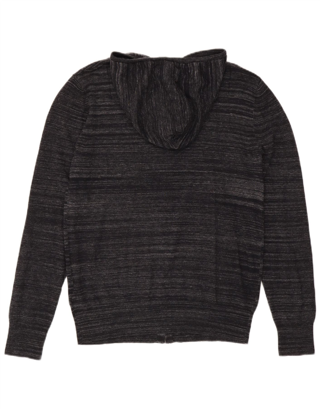 Ανδρικό πουλόβερ ζακέτα με κουκούλα All Saints Βαμβακερό μεσαίο μαύρο ρίγες