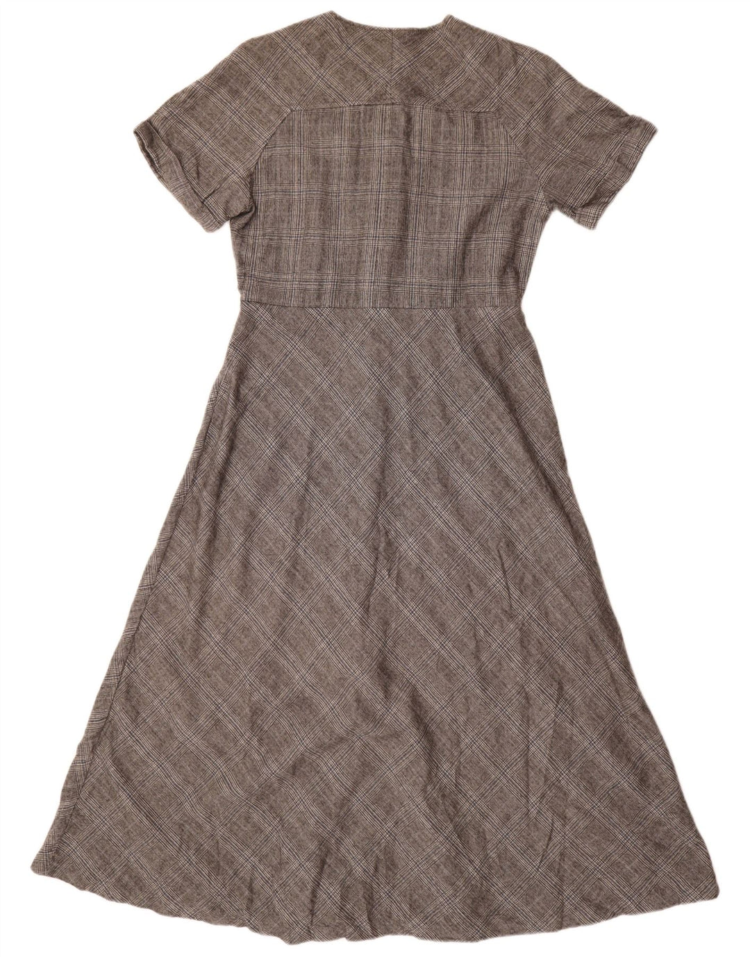Massimo Dutti Γυναικείο φόρεμα A-Line EU 40 Μαλλί μεσαίου γκρι Houndstooth