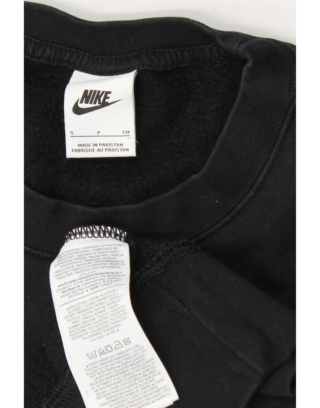 Γυναικείο φούτερ Nike υπερμεγέθη Jumper UK 10 Small μαύρο βαμβακερό