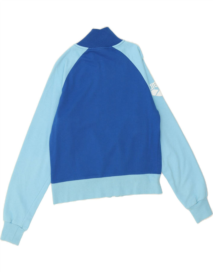 ARENA Womens Crop Tracksuit Top Jacket UK 12 Medium Blue Colourblock Vintage Arena and Second-Hand Arena from Messina Hembry 