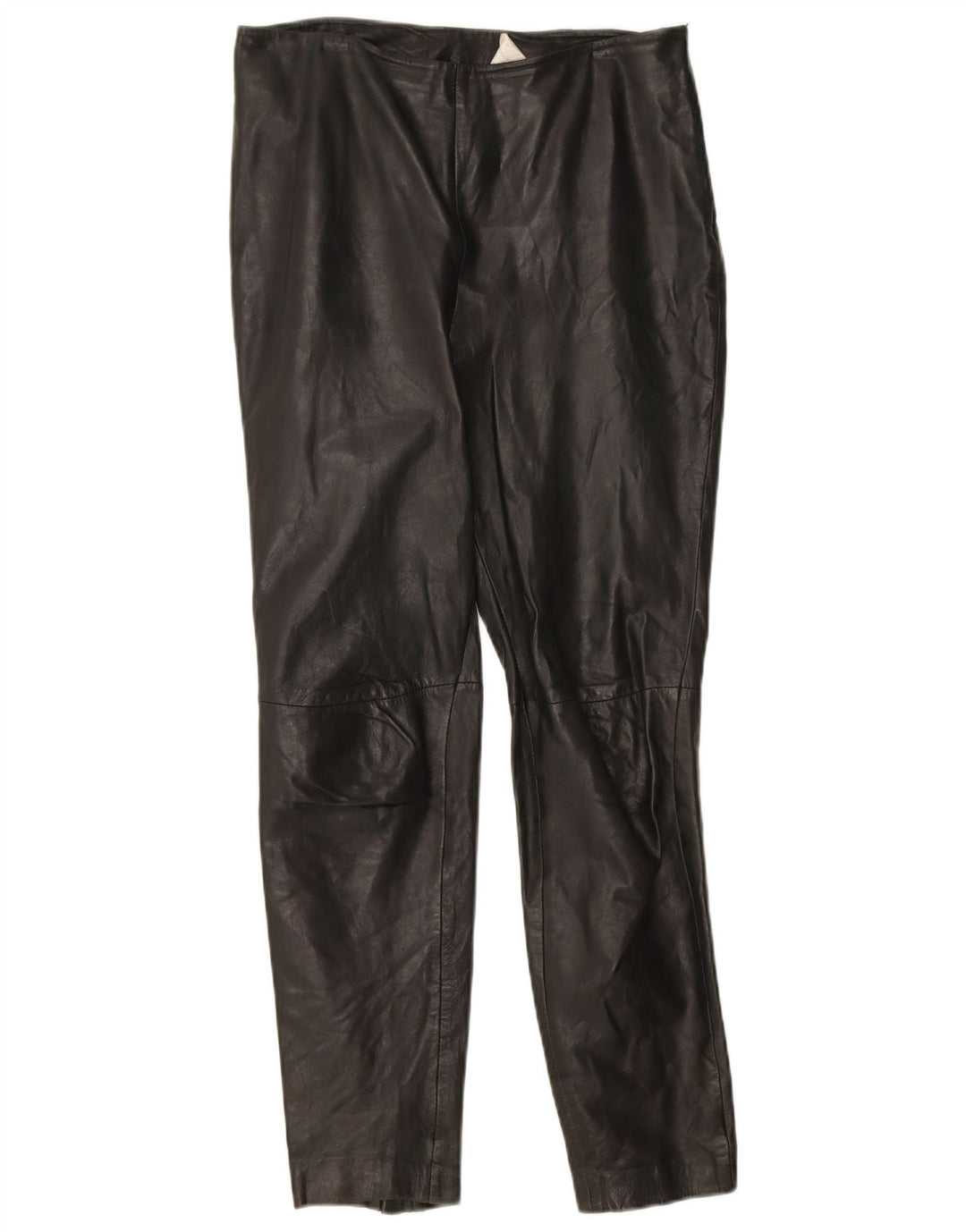 Mango Γυναικείο Λεπτό Δερμάτινο Παντελόνι EU 36 Small W24 L27 Μαύρο Δερμάτινο