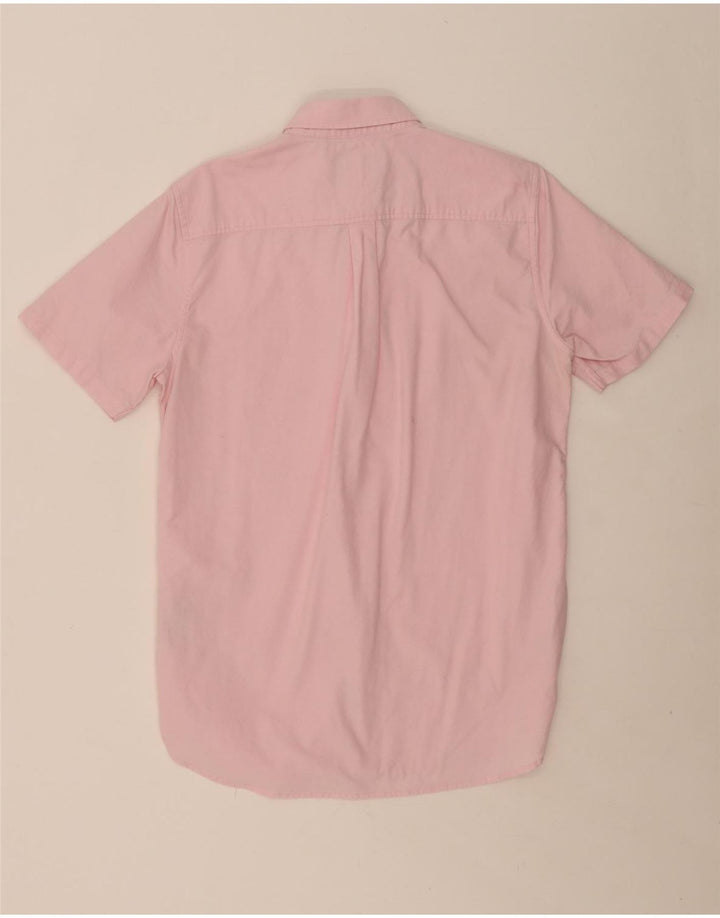 SUPERDRY Mens Regular Fit Short Sleeve Shirt Small Pink Cotton