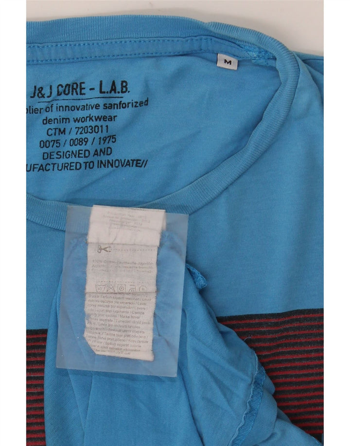 Jack & Jones Ανδρικό γραφικό T-Shirt Top από μεσαίο μπλε βαμβακερό