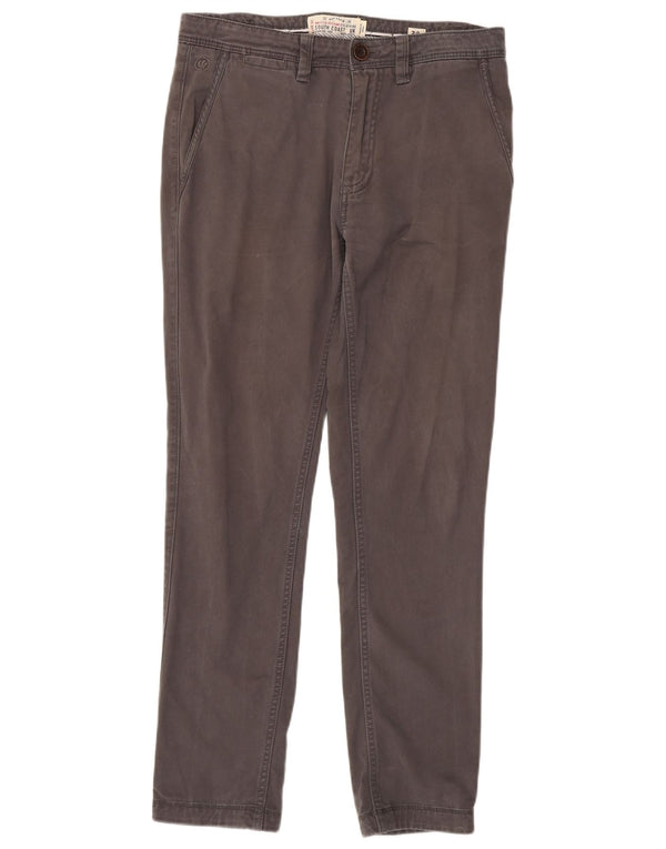 Ανδρικό παντελόνι chino αδύνατο πρόσωπο W32 L31 Γκρι βαμβακερό