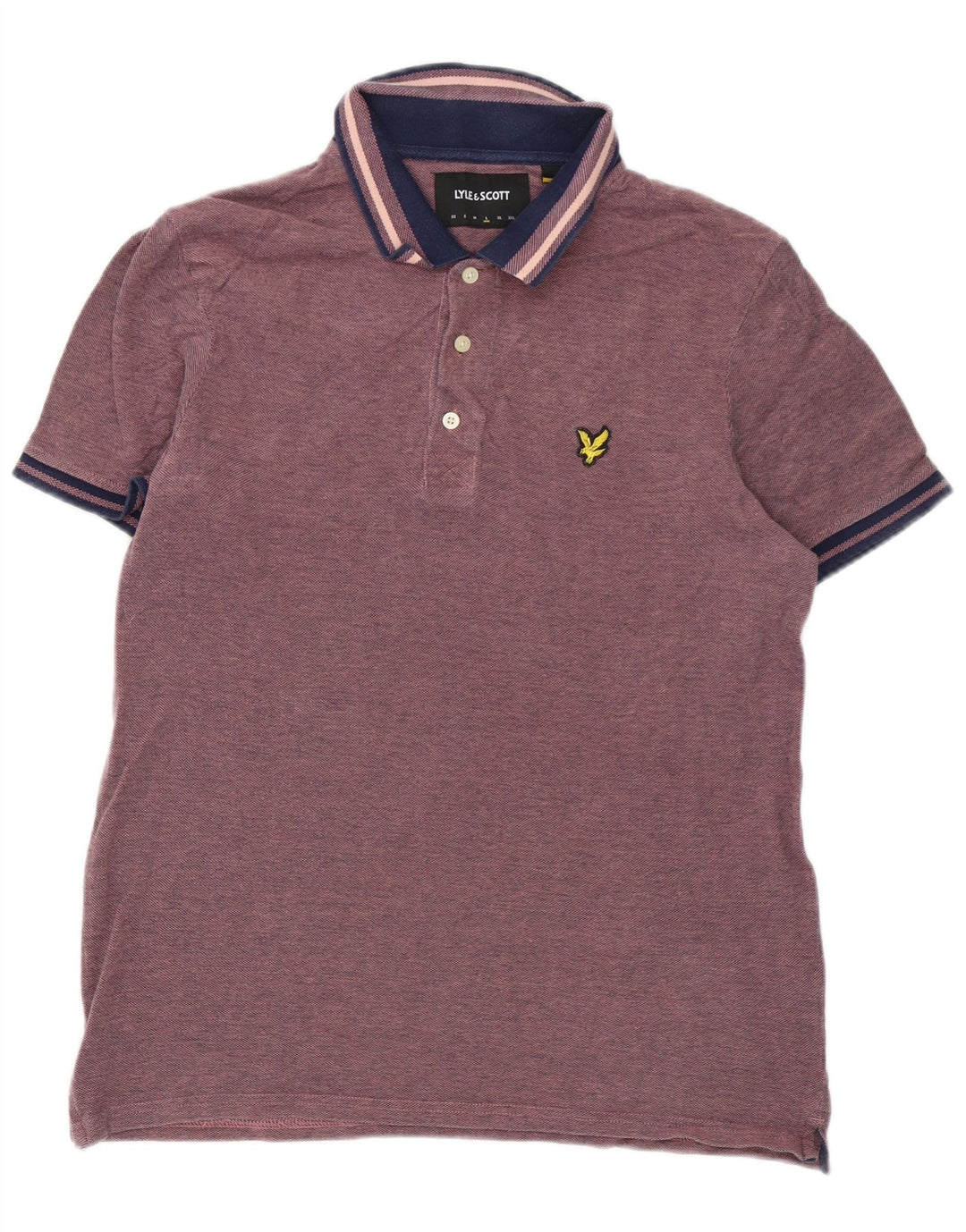 Ανδρικό πουκάμισο πόλο Lyle & Scott, μεγάλο ροζ βαμβακερό