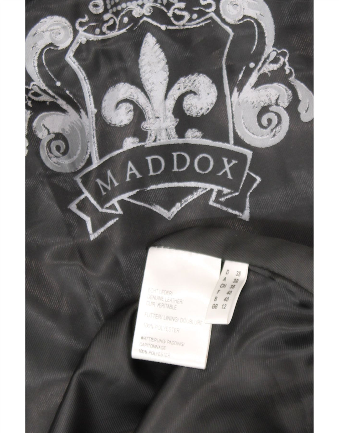 Maddox Γυναικείο δερμάτινο παλτό με κουκούλα UK 12 μεσαίο μαύρο δέρμα