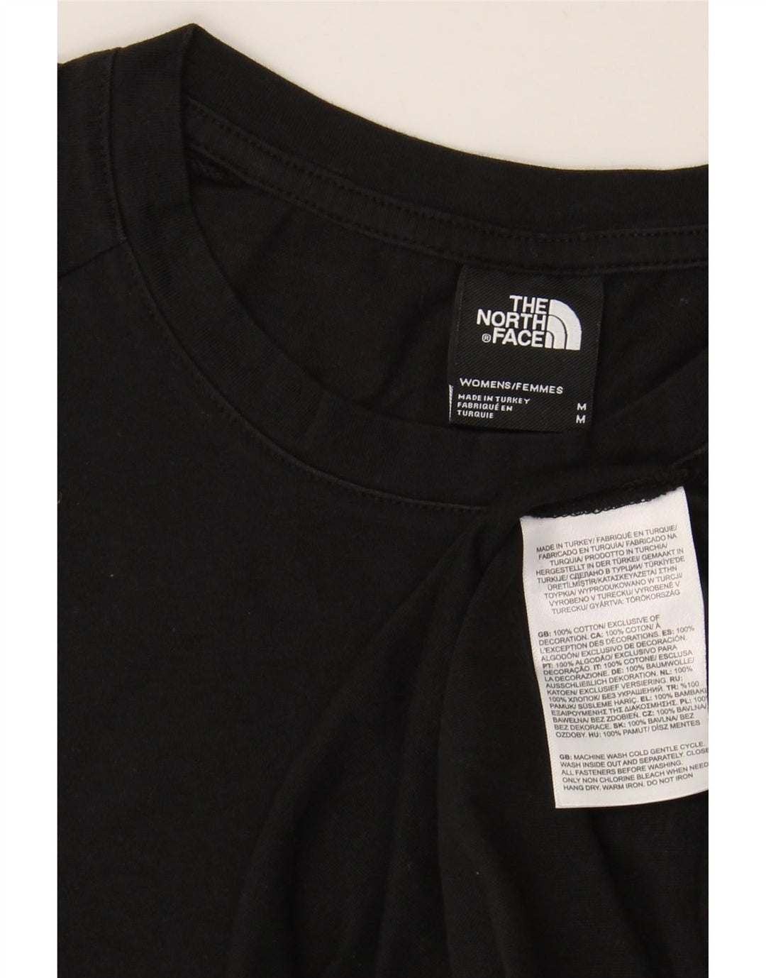 THE NORTH FACE Γυναικείο γραφικό T-Shirt Top UK 14 Μεσαίο μαύρο βαμβακερό