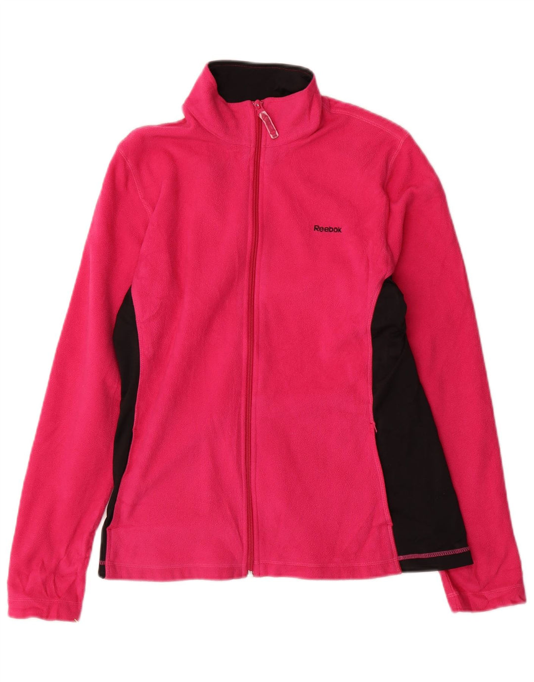 Reebok Γυναικείο Fleece Jacket UK 10 Small Pink Colourblock Polyester