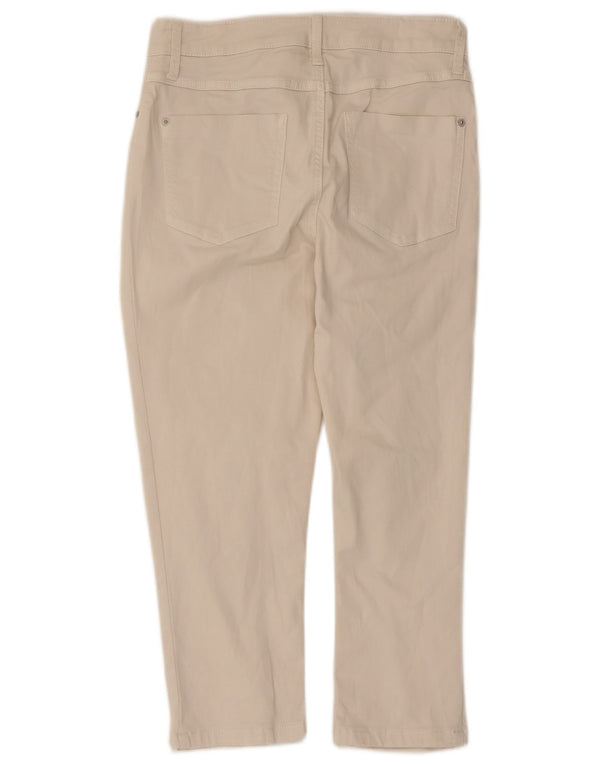 Marks & Spencer Γυναικείο παντελόνι Capri UK 10 Small W28 L22 Off White
