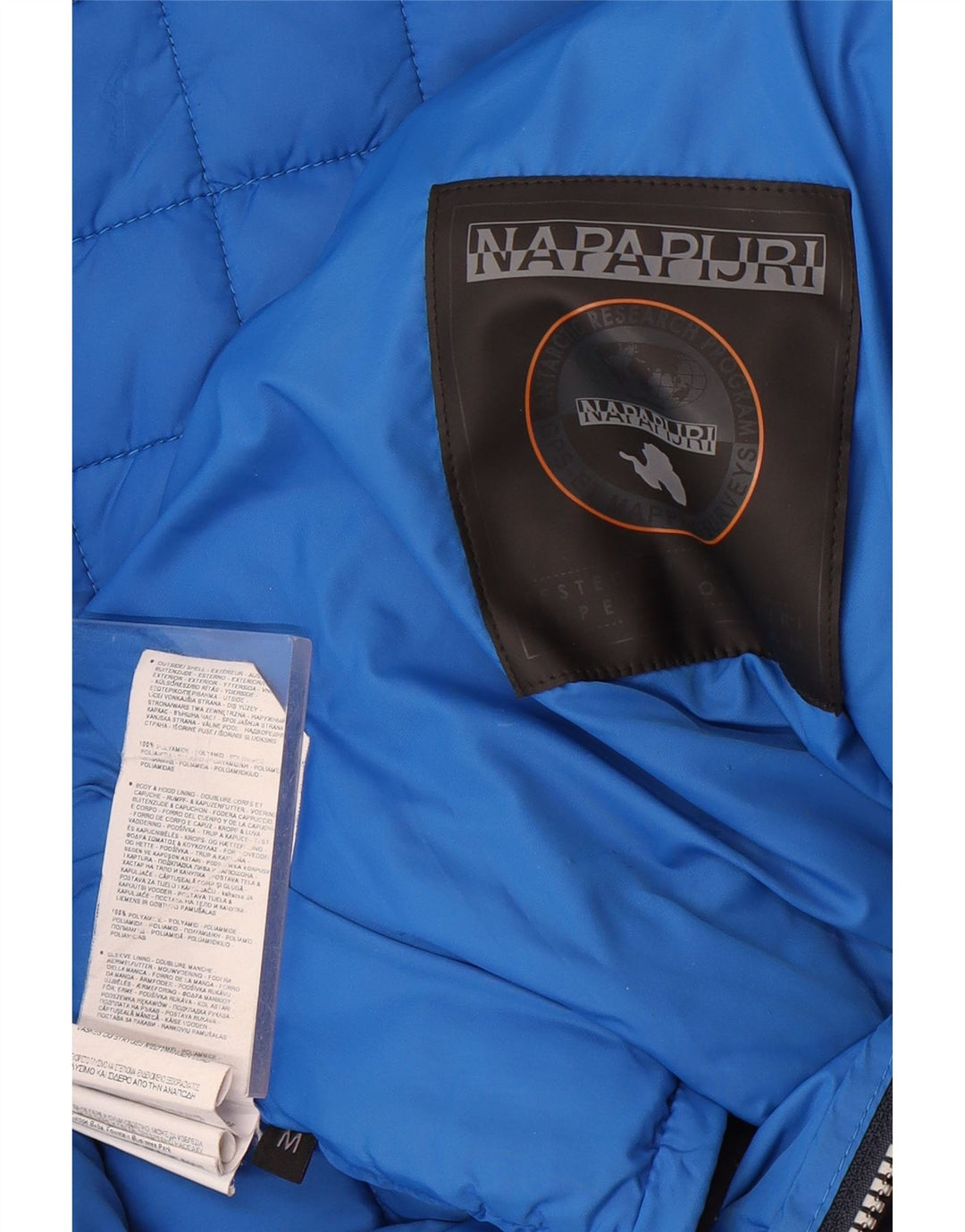 NAPAPIJRI Mens Hooded Padded Jacket UK 38 Medium Navy Blue Polyamide