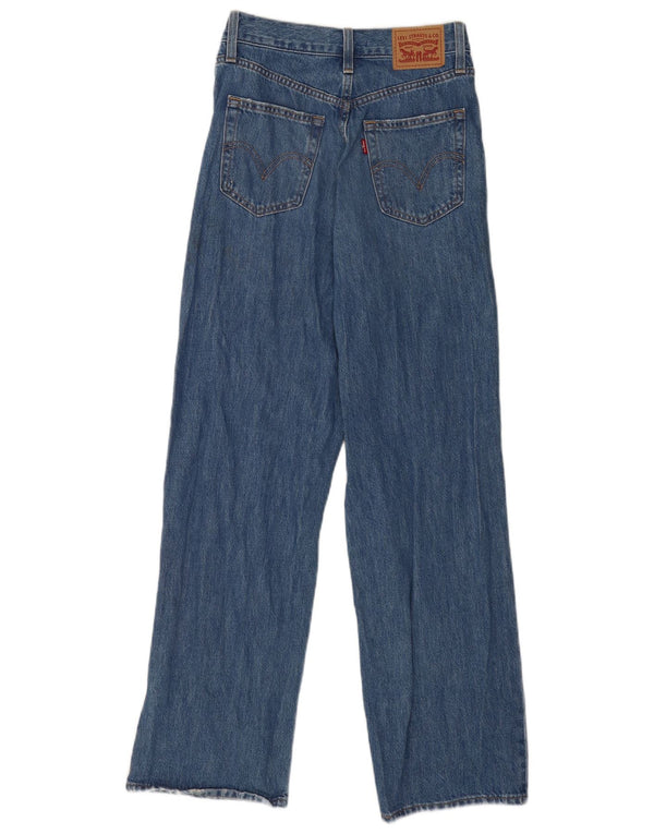 Levi's Womens Distressed ίσιο τζιν W26 L31 Μπλε βαμβακερό