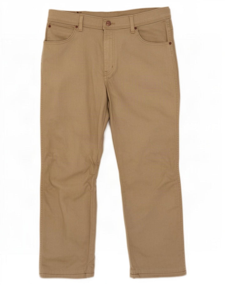 Ανδρικό τζιν Wrangler Cropped W36 L25 Μπεζ βαμβακερό