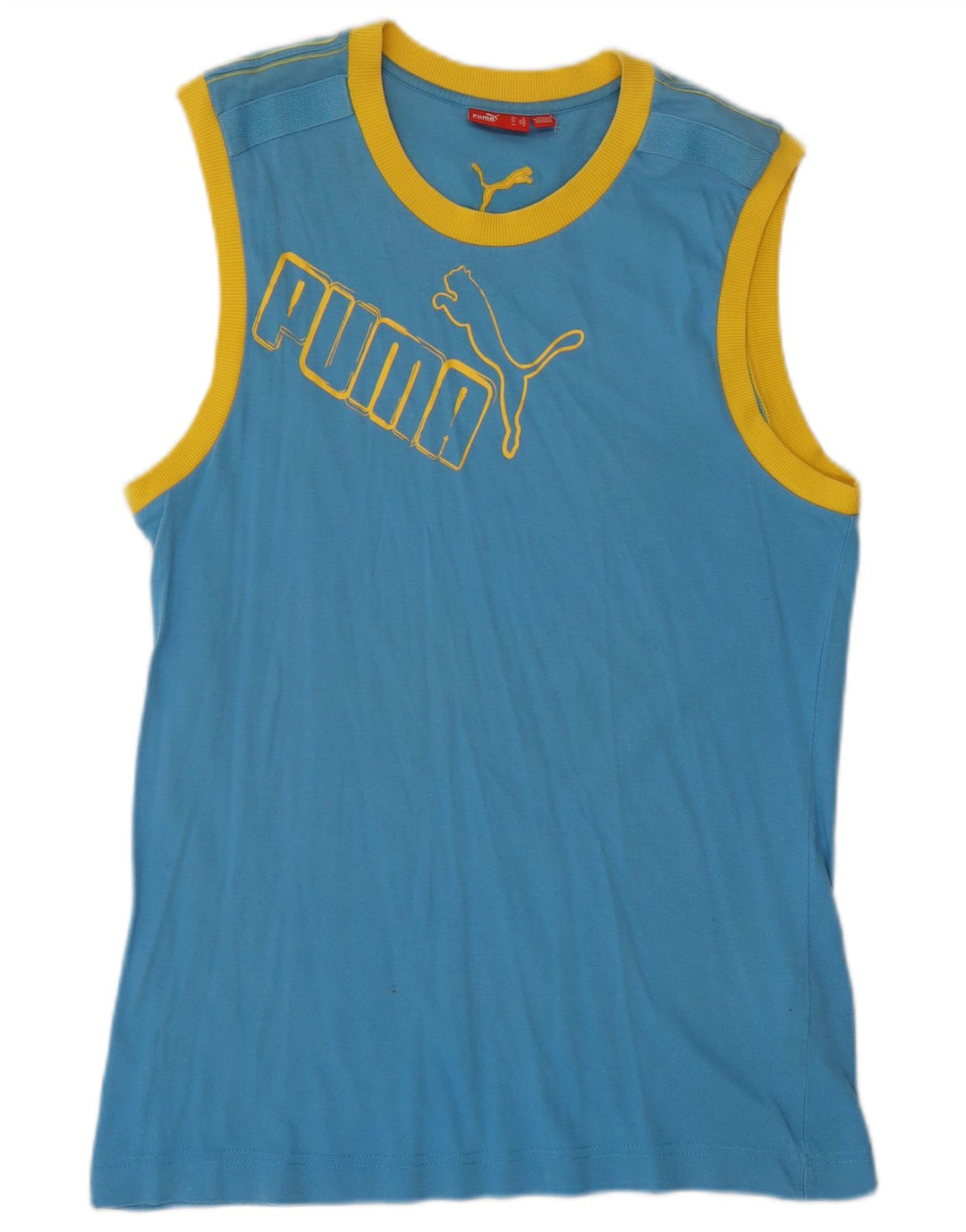 Puma Ανδρικό Γραφικό Γιλέκο Τοπ Μεσαίο Μπλε Colourblock Cotton