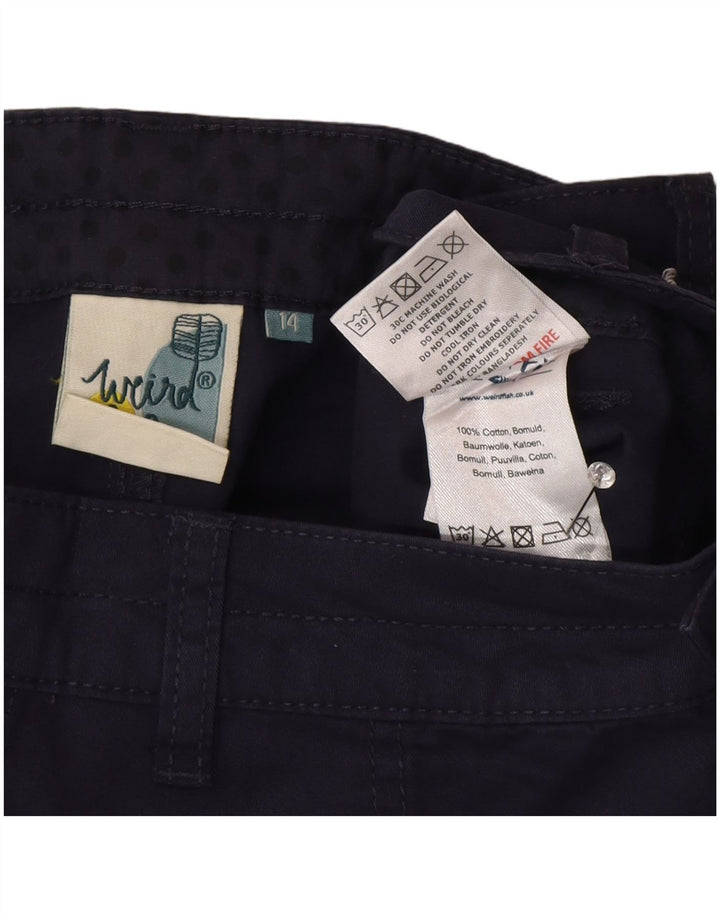 Weird Fish γυναικείο σορτς Cargo UK 14 Large W34 Navy Blue Cotton