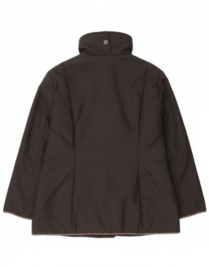 Vintage Γυναικείο Αντιανεμικό Μπουφάν IT 48 XL Μαύρο Πολυεστέρας