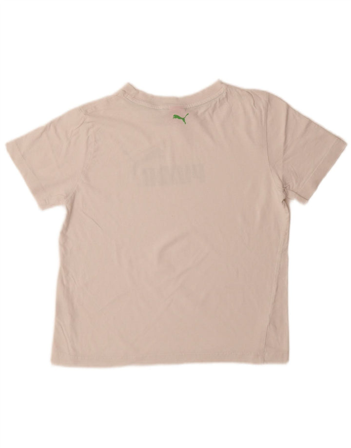 Puma Boys Graphic T-Shirt Top 11-12 Years Λευκό