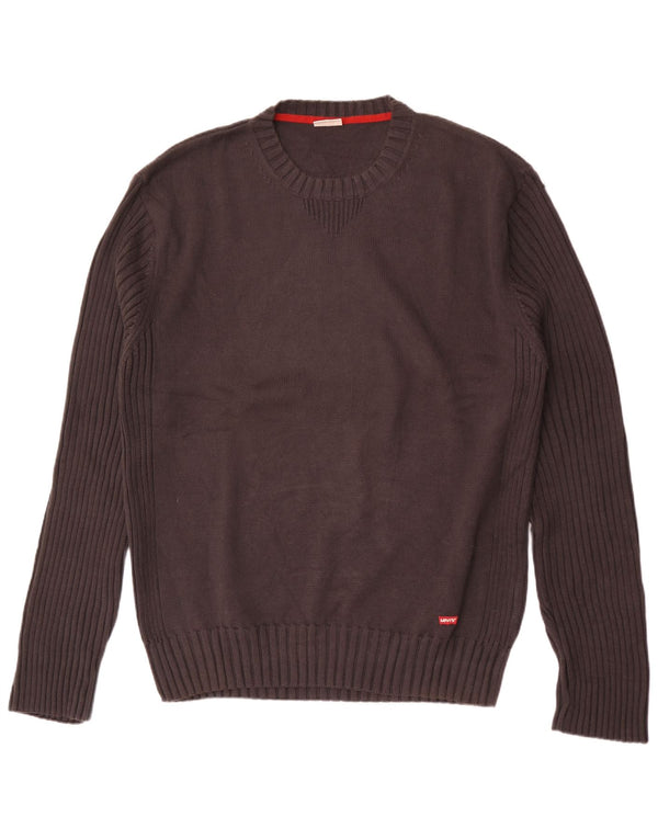 Ανδρικό πουλόβερ Levi's Crew Neck Jumper 2XL Μαύρο βαμβακερό