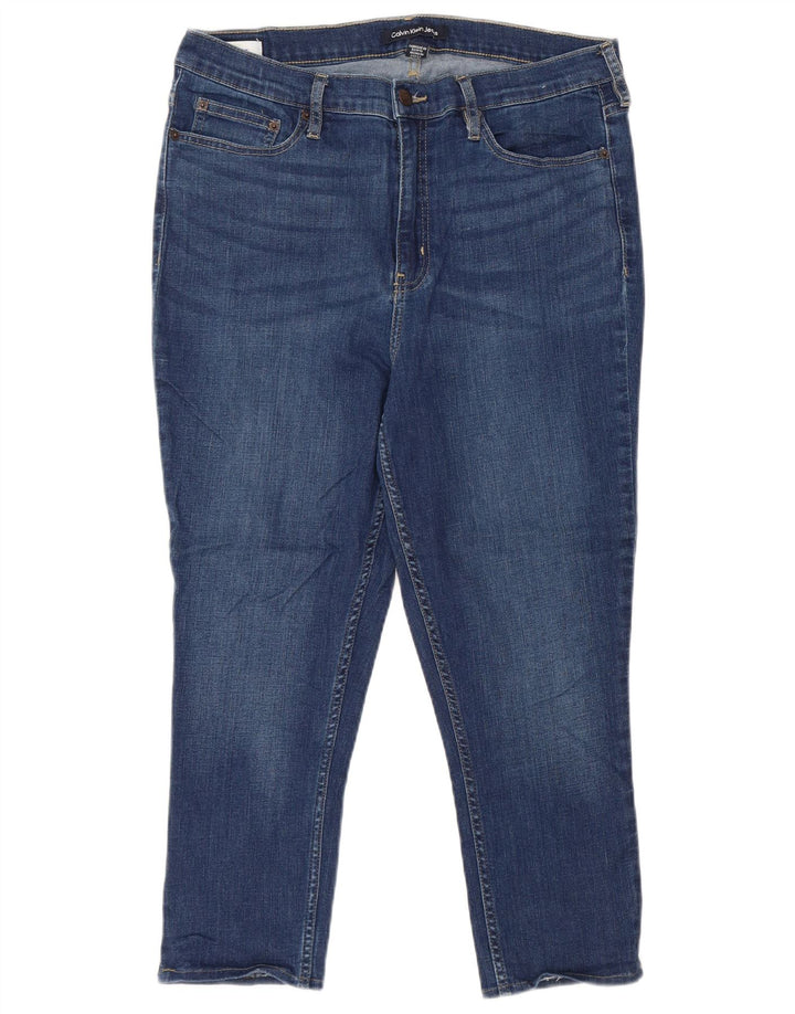 CALVIN KLEIN Γυναικείο Τζιν Capri W32 L22 Μπλε βαμβακερό