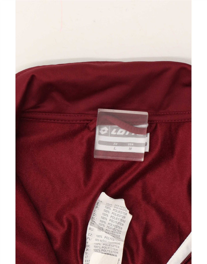 Ανδρική αθλητική φόρμα Lotto Top Jacket μεσαίο μπορντό πολύχρωμο πολυεστέρας