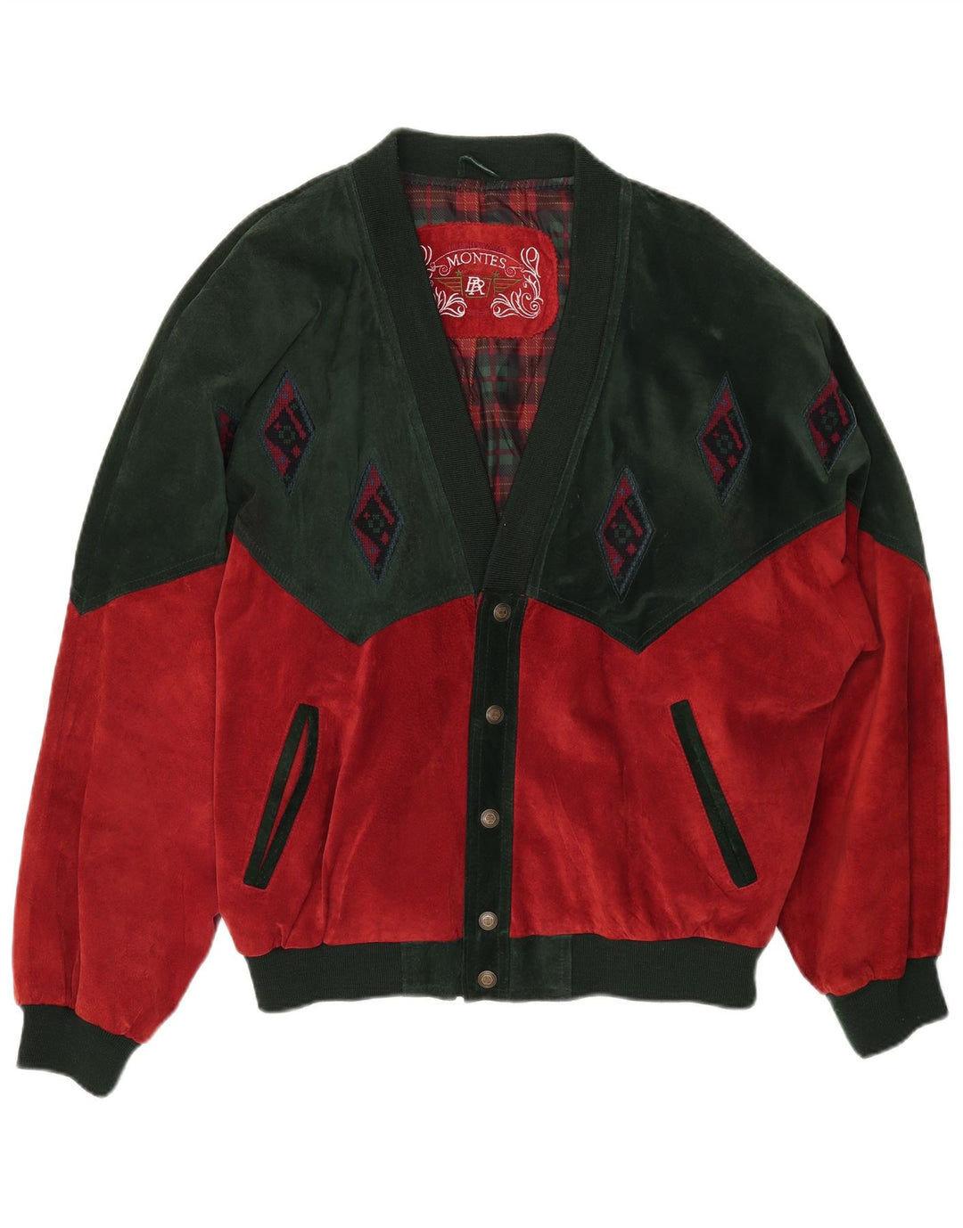Ανδρικό μπουφάν MONTES Bomber IT 54 2XL Red Colourblock Polyester