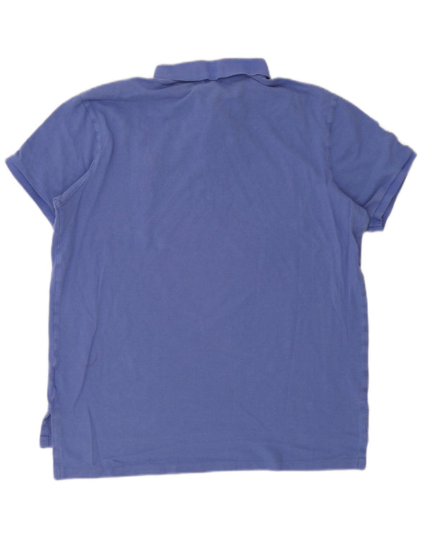 Πόλο Ralph Lauren Ανδρικό γραφικό πουκάμισο XL Μπλε βαμβακερό