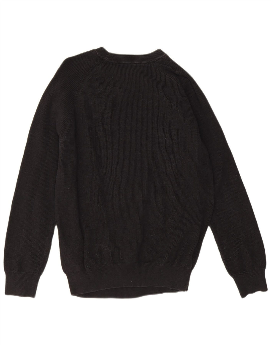 Ανδρικό πουλόβερ Zara Boat Neck Jumper μεγάλο μαύρο βαμβακερό
